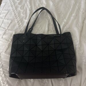 Issey Miyake Black Geometric Tote Bag